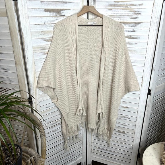 American EAGLE Women's Boho Open Front Cardigan Kimono Sweater Short Sleeve OS - Picture 6 of 15